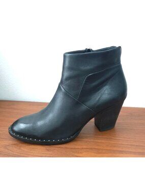 Paul Green STELLA Black Leather Studded Ankle Booties – Sz 9.5 US / 7 UK AUSTRIA